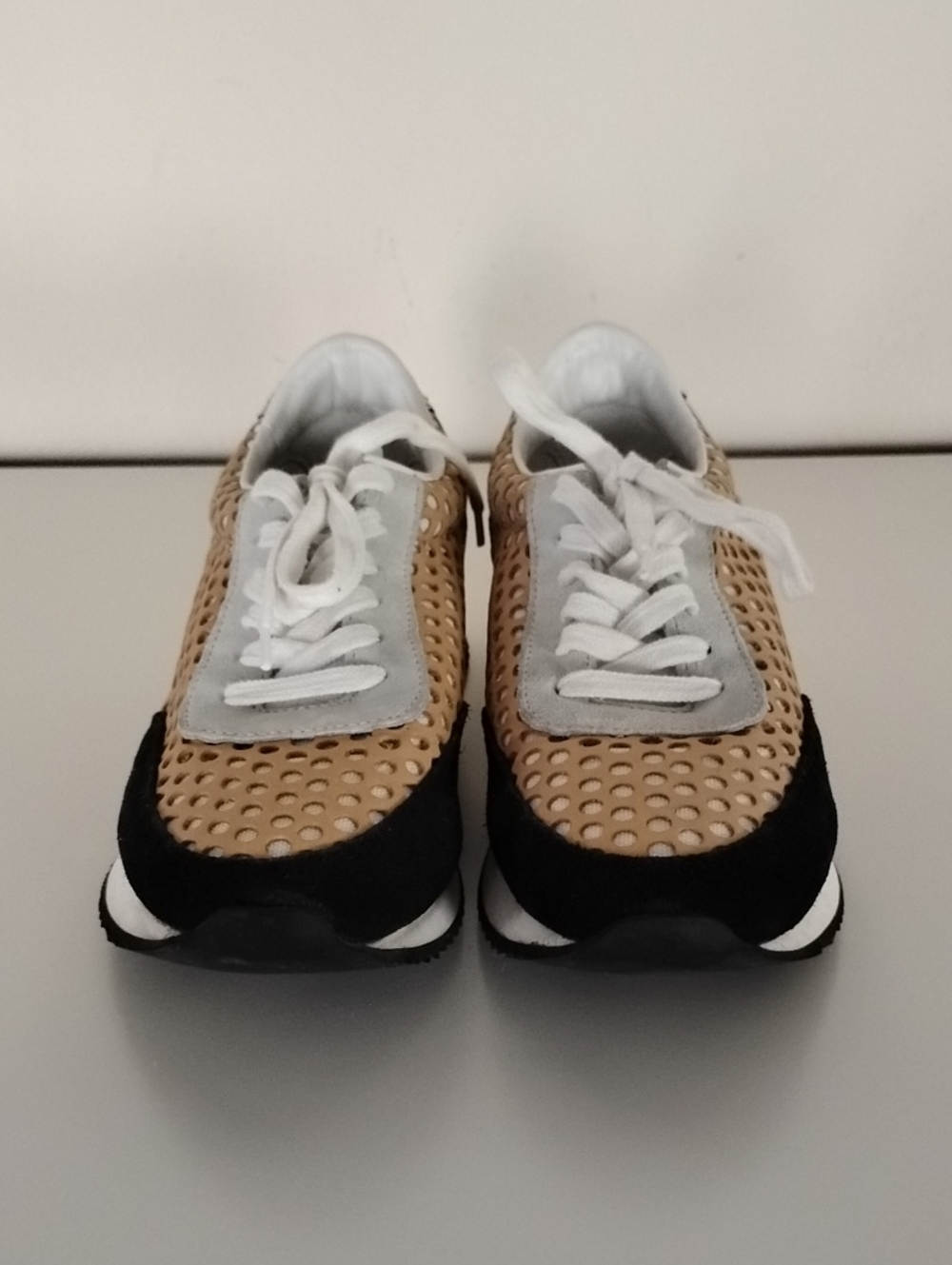 Loeffler Randall Rio Perforated Leather Sneakers